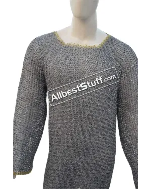 XL Chain Maille Hauberk Full Round Riveted Aluminum Chest 58